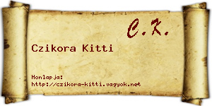 Czikora Kitti névjegykártya